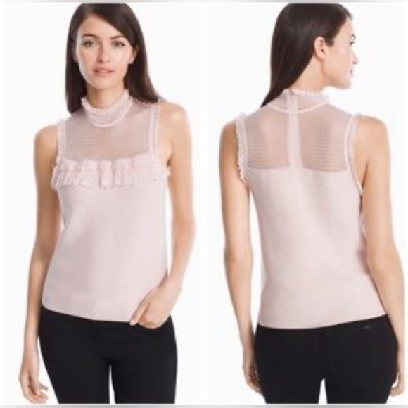 White House Black Market Tops - White House Black Market Pink Sleeveless Top